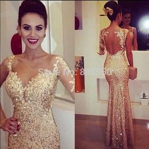 Gold sequin dress